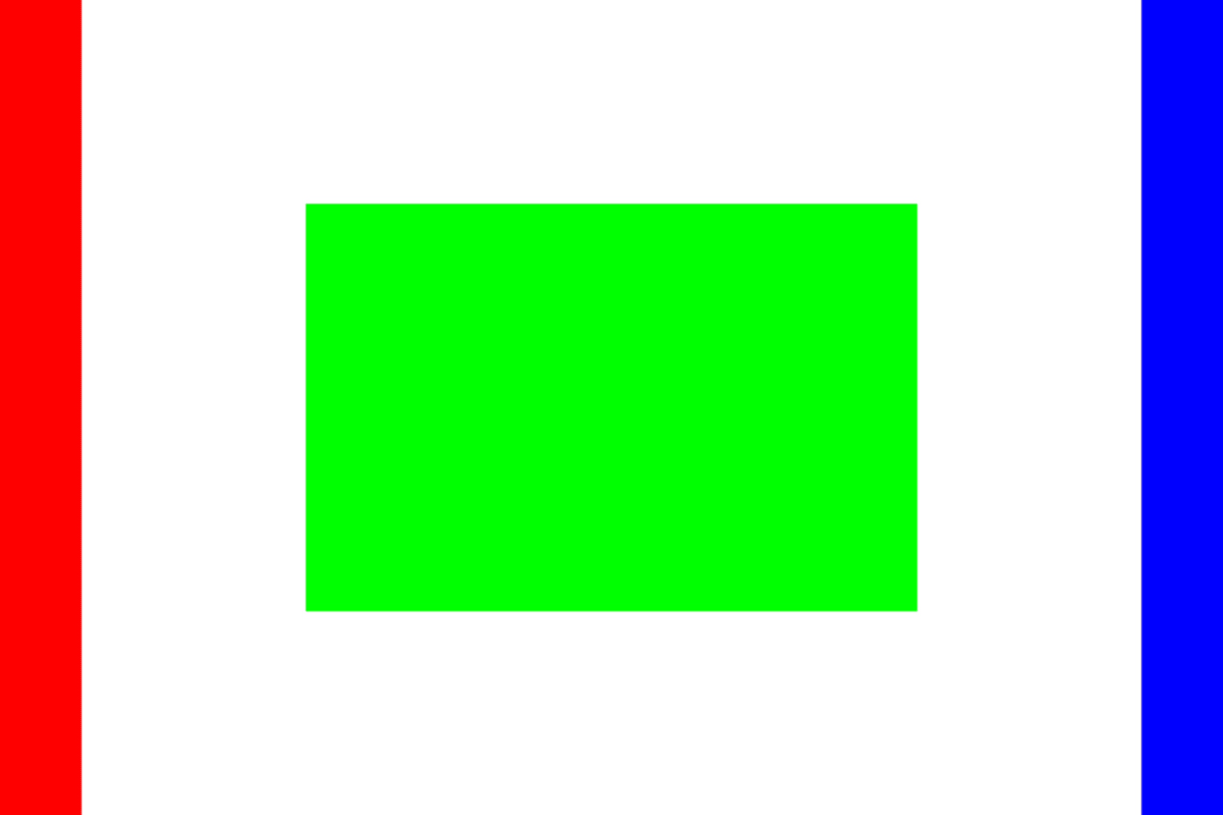 4x PNG of test artwork with red and blue edges, a green center and transparent areas
